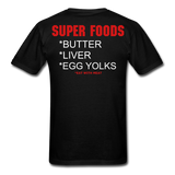 SUPER FOODS (Back) - Men's T-Shirt - black