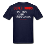 SUPER FOODS (Back) - Men's T-Shirt - navy