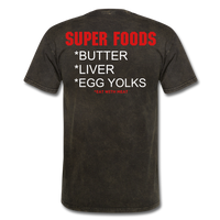 SUPER FOODS (Back) - Men's T-Shirt - mineral black