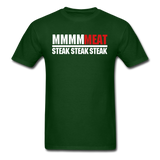 MMMMMEAT - STEAK STEAK STEAK-Men's T-Shirt - forest green