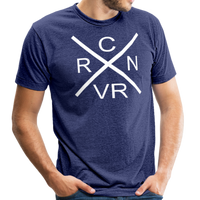 CRNVR - Large Logo - Unisex Tri-Blend T-Shirt - heather indigo