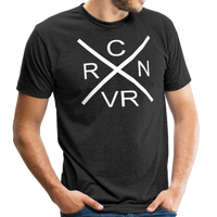 CRNVR - Large Logo - Back Logo - Unisex Tri-Blend T-Shirt - heather black