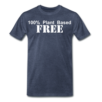 100% Plant Based FREE - Premium T-Shirt | Spreadshirt 812 - heather blue