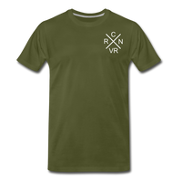 CRNVR-X - Design - Small logo - Men's Premium T-Shirt | Spreadshirt 812 - olive green